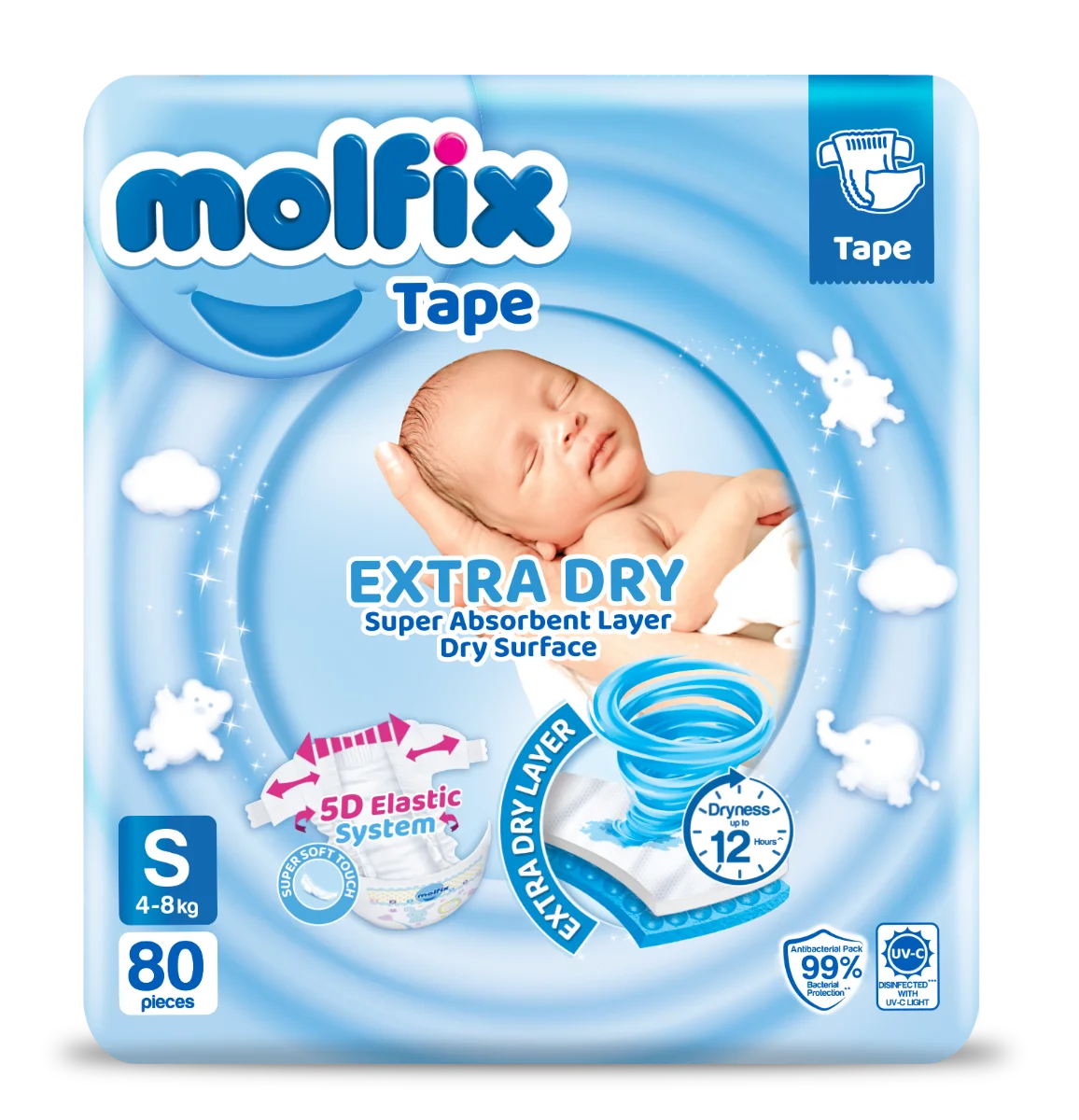 Couche Molfix Paquet N° 4